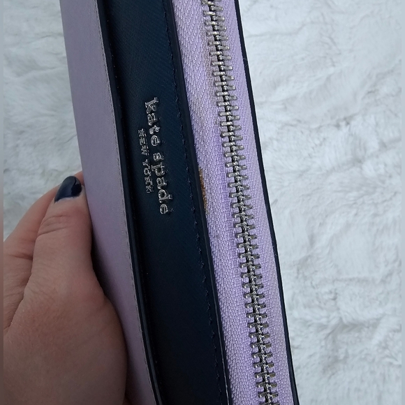 Kate Spade Cameron Medium Lavender Satchel AND Large Continental Wallet Set ♠ - Picture 12 of 16